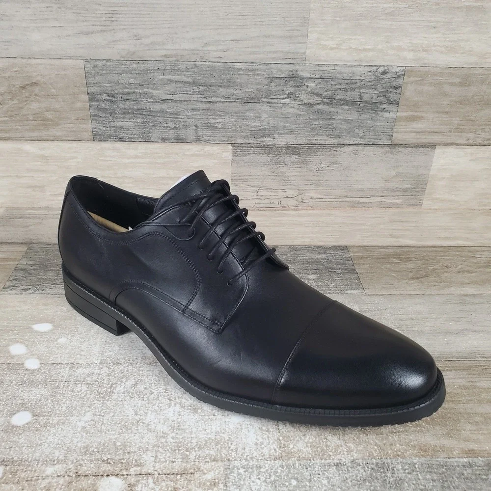 Cole Haan Modern Essentials Mens Oxfords Sz 12 Black Leather Lace Up Low Top